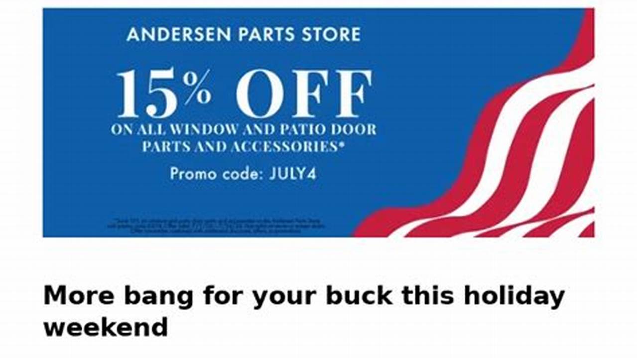 Andersen Window Promo Code 2024