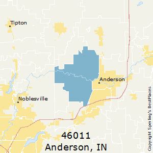 Anderson Indiana Zip Code Map