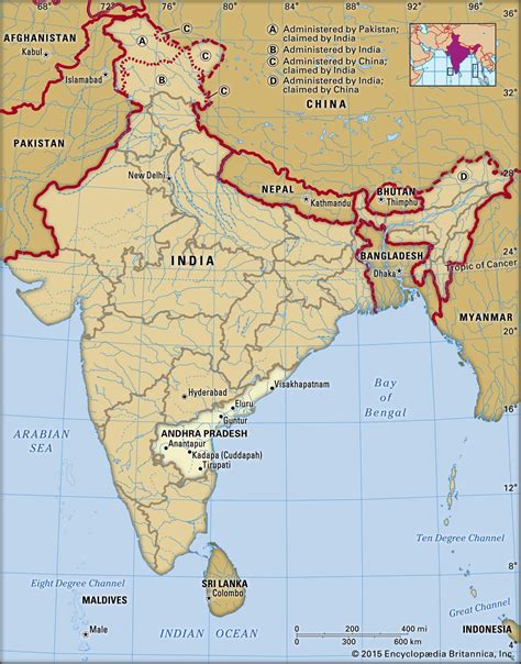 Andhra Pradesh India Map