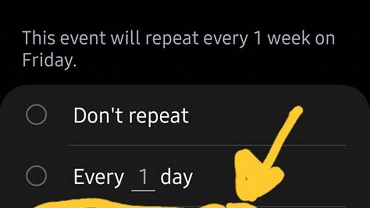 Android Calendar Repeat Every 2 Weeks