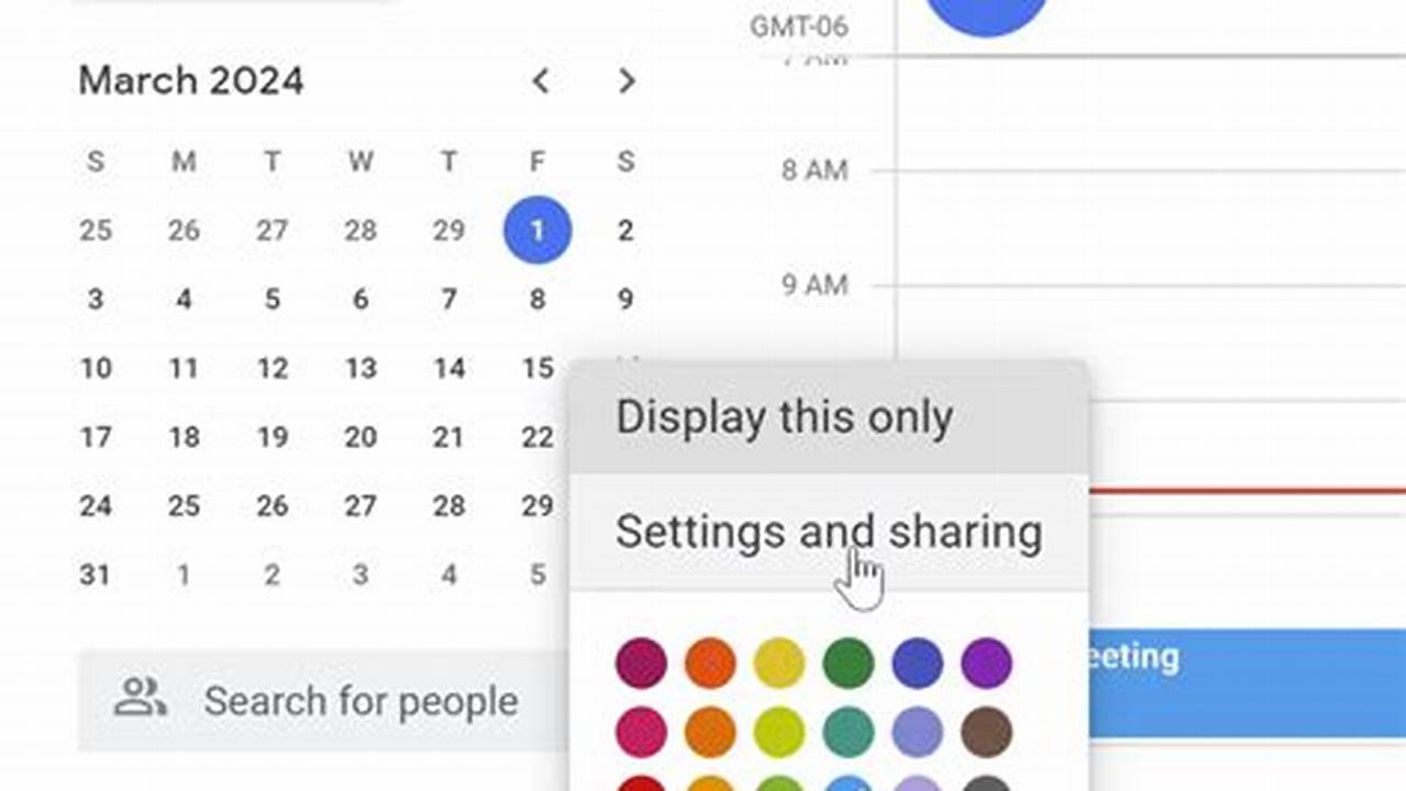Android Calendar Settings