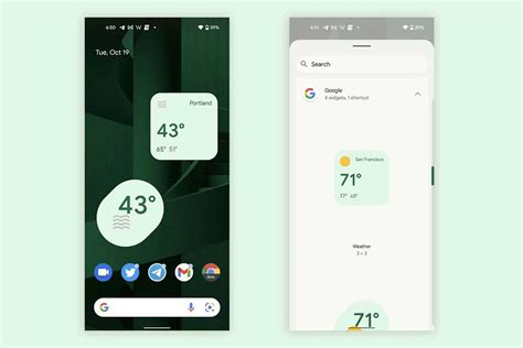 Android 12 Material You-themed weather widgets are showing up in Google app beta v12.41.14.29