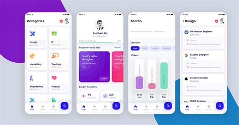 Mobile App UI Template Design 182700 Vector Art at Vecteezy