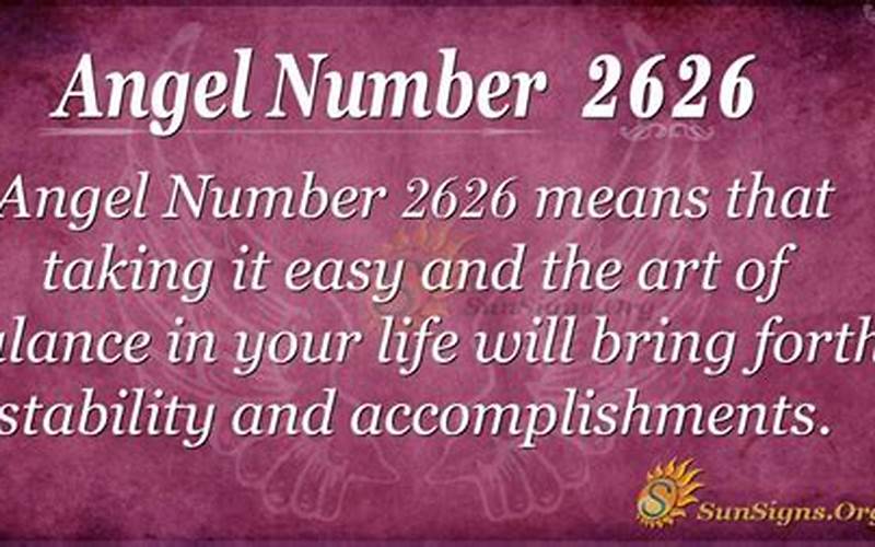 Angel Number 2626 Meaning