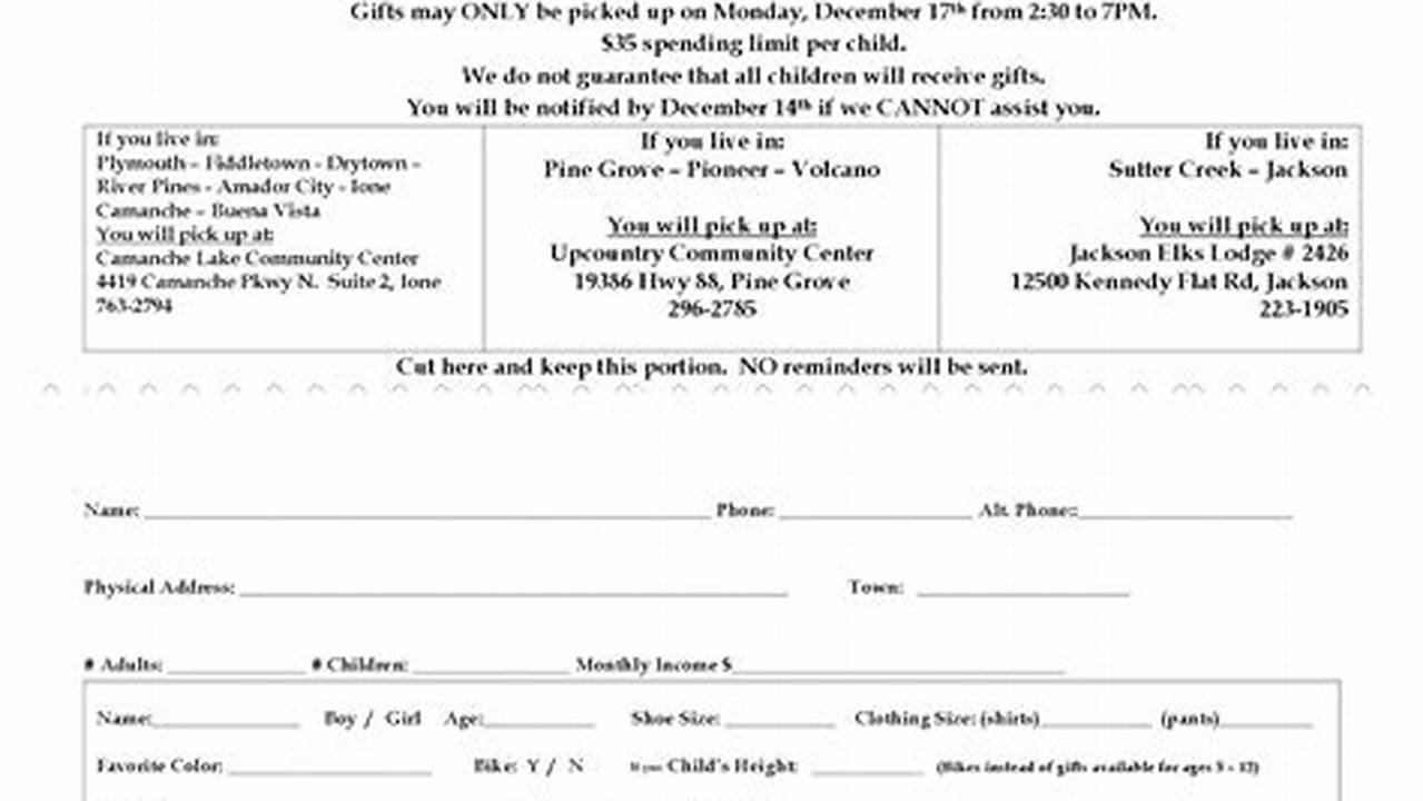 Angel Tree 2024 Registration Form