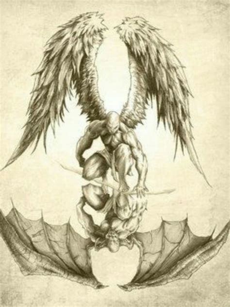 Angels and demons tattoo Sleeve tattoos, Tattoo sleeve