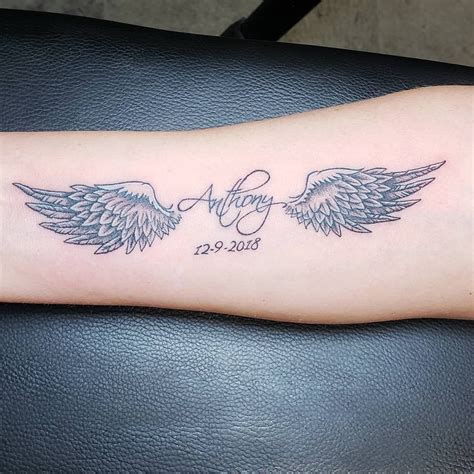 Angel Wings Name Tattoo Designs Tattoo Area