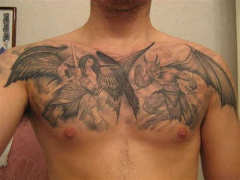 Coloured Demon And Angel Wings Tattoo Ideas TattooMagz