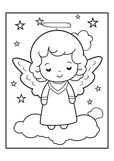 Angel Christmas Coloring Pages