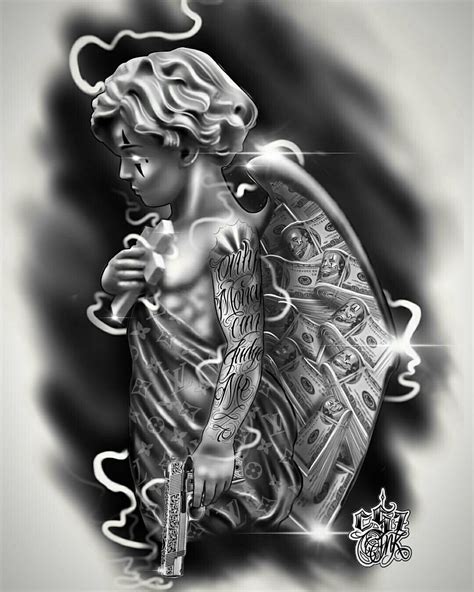 Angel Gangster Tattoo