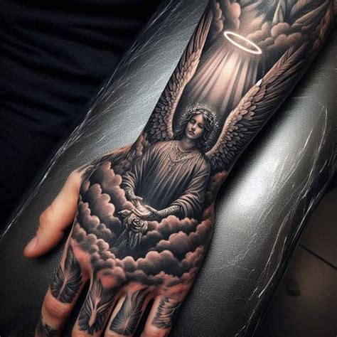Angel On Hand Tattoo