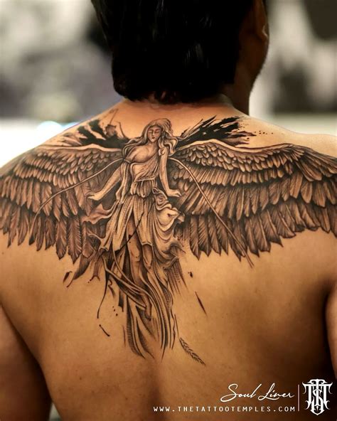 Angel On The Back Tattoo