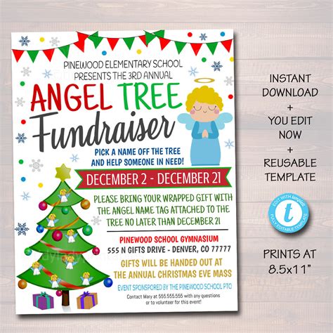 Angel Tree Flyer Template