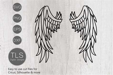 Unleash Your Creativity with these Elegant Angel Wing SVGs - Download for Free Now!