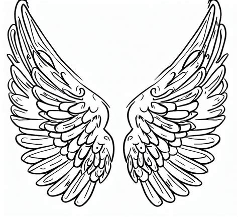 Angel Wings Coloring Pages