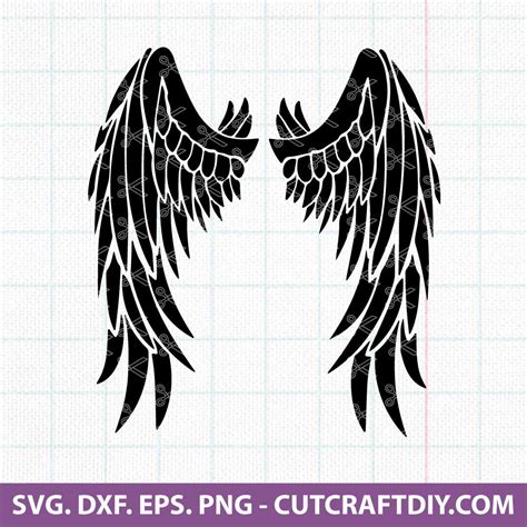 Download Angel Wings SVG File - SVG Design Commercial Use DXF Files