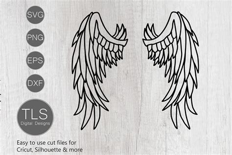 Download Angel Wings SVG File - SVG Design Silhouette Free PSD Mockups