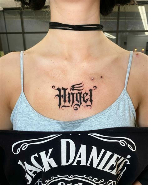 Angel With Name Tattoos
