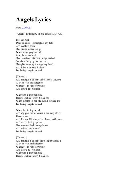 Angels Lyrics