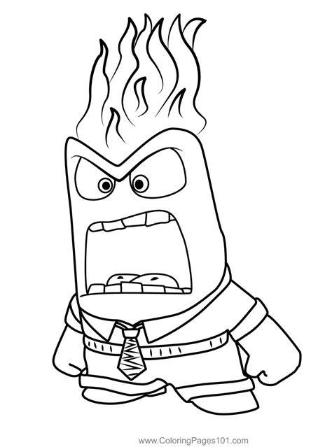 Anger Inside Out Coloring Page