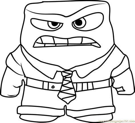 Anger Inside Out Coloring Pages