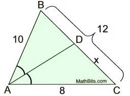 Angle Bisector Theorem Practice - MathBitsNotebook(Geo - CCSS Math)