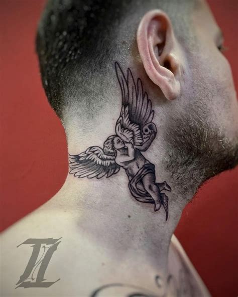 Angle Neck Tattoo