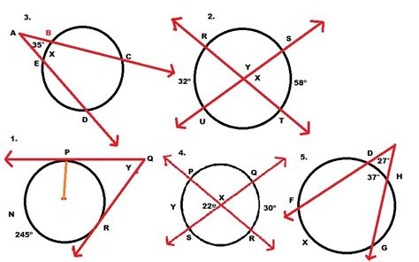 Angles Formed By Secants And Tangents Worksheet Answers