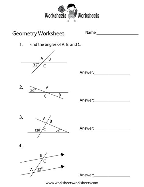 Angles In Geometry Worksheet