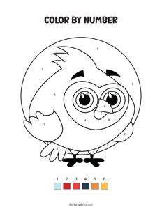 Angry Bird Color By Number