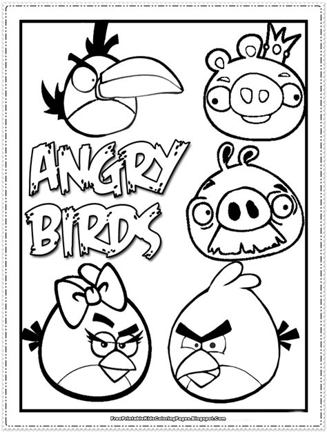 Angry Bird Pics To Color