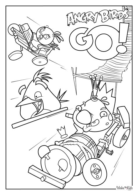 Angry Birds Go Coloring Pages