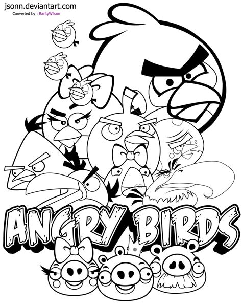 Angry Birds Printable Color Pages