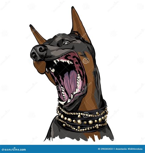 Angry Doberman Dog Clip Art Illustrations, RoyaltyFree Vector Graphics