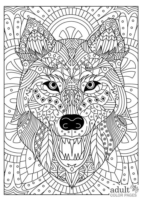 Angry Wolf Adult Coloring Pages Printable
