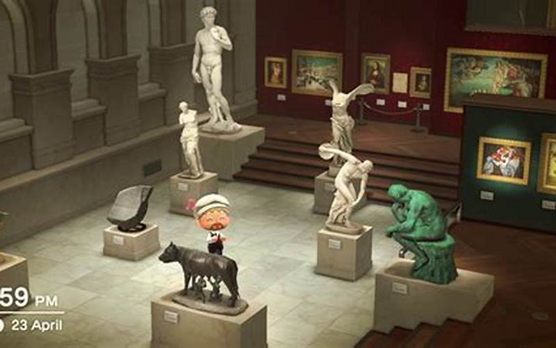 Animal Crossing Robust Statue In Museum
