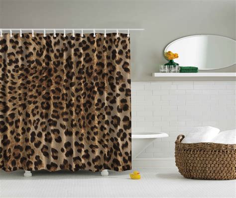 Get wild with our animal print shower curtains