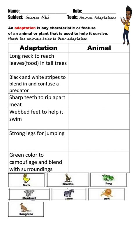 Unlock the Amazing Power of Animal Adaptations with 6th Grade Worksheets!