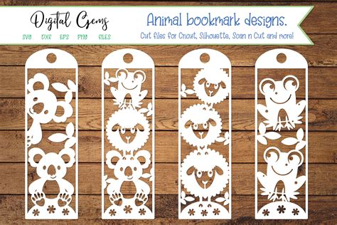 Download Animal Bookmark Designs for Cricut Machine