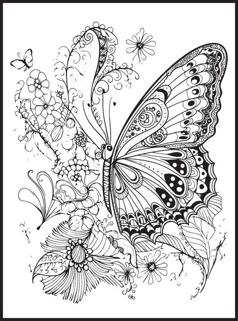 Animal Coloring Pages For Adults Butterfly