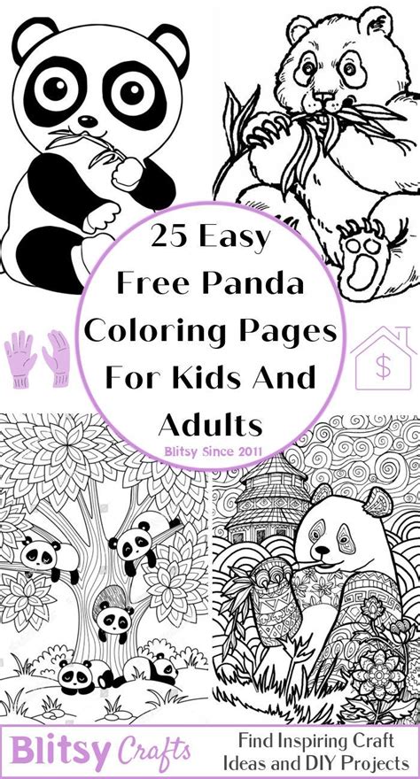 Animal Coloring Pages For Adults Panda