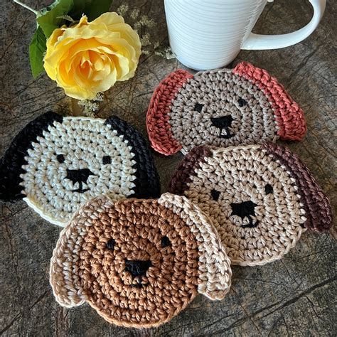 Animal Crochet Coasters