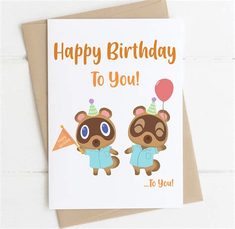 Get Your Free Animal Crossing Birthday Card Printable for Fans of the Popular Game