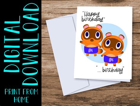 Get Creative for Your Animal Crossing Fan's Birthday: Free Printable Cards!