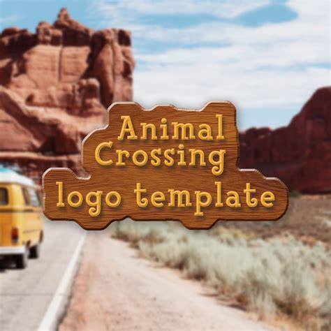 Create a Cute and Customizable Look with our Animal Crossing Logo Template!