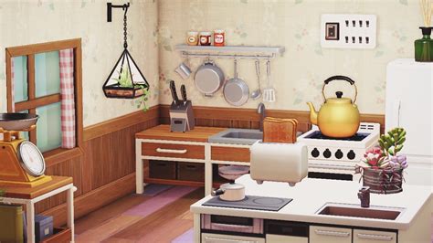 Upgrade your Animal Crossing Gameplay with the Adorable Kitchen Set from New Leaf
