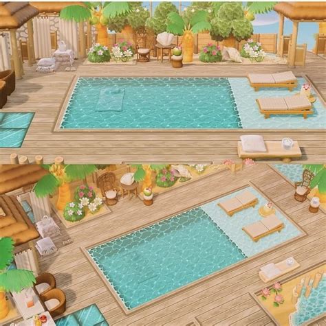 Animal Crossing Nooklings pool tile design