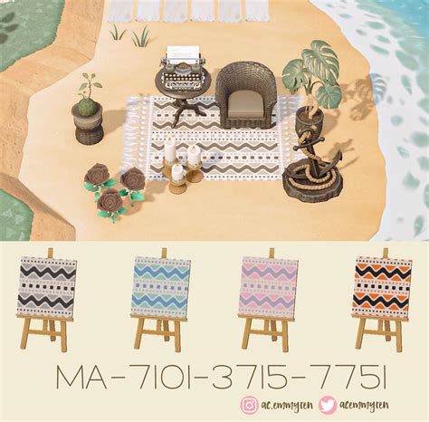 Create an inviting Animal Crossing atmosphere with this unique rug design code.
