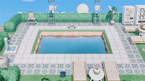 Animal Crossing path pool tile design