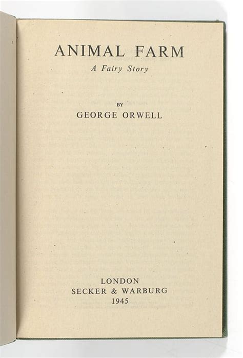 Rare Find: Animal Farm First Edition - The Perfect Addition to Your Book Collection